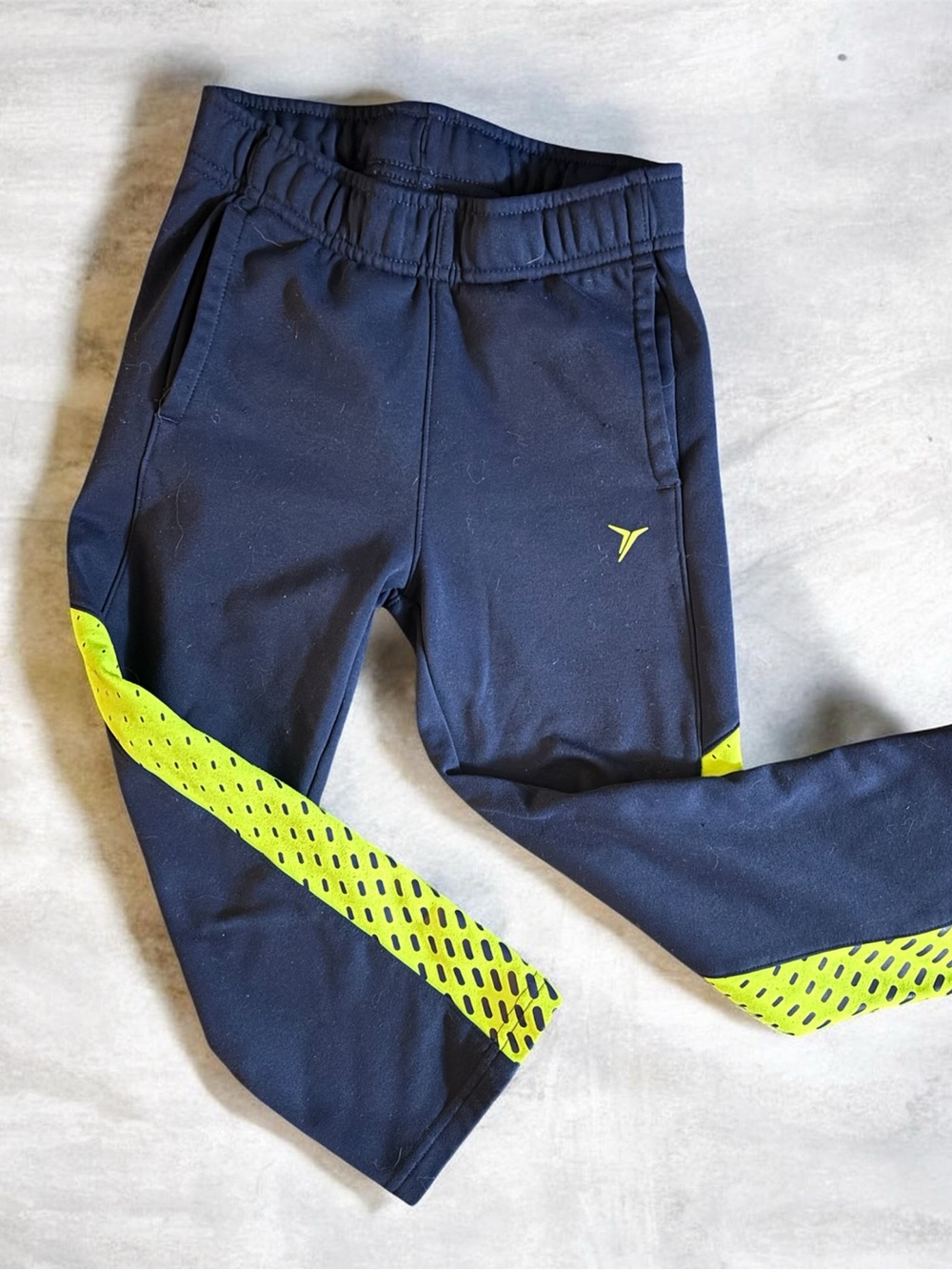 Old Navy Navy Sweatpants with Neon Lime Accents